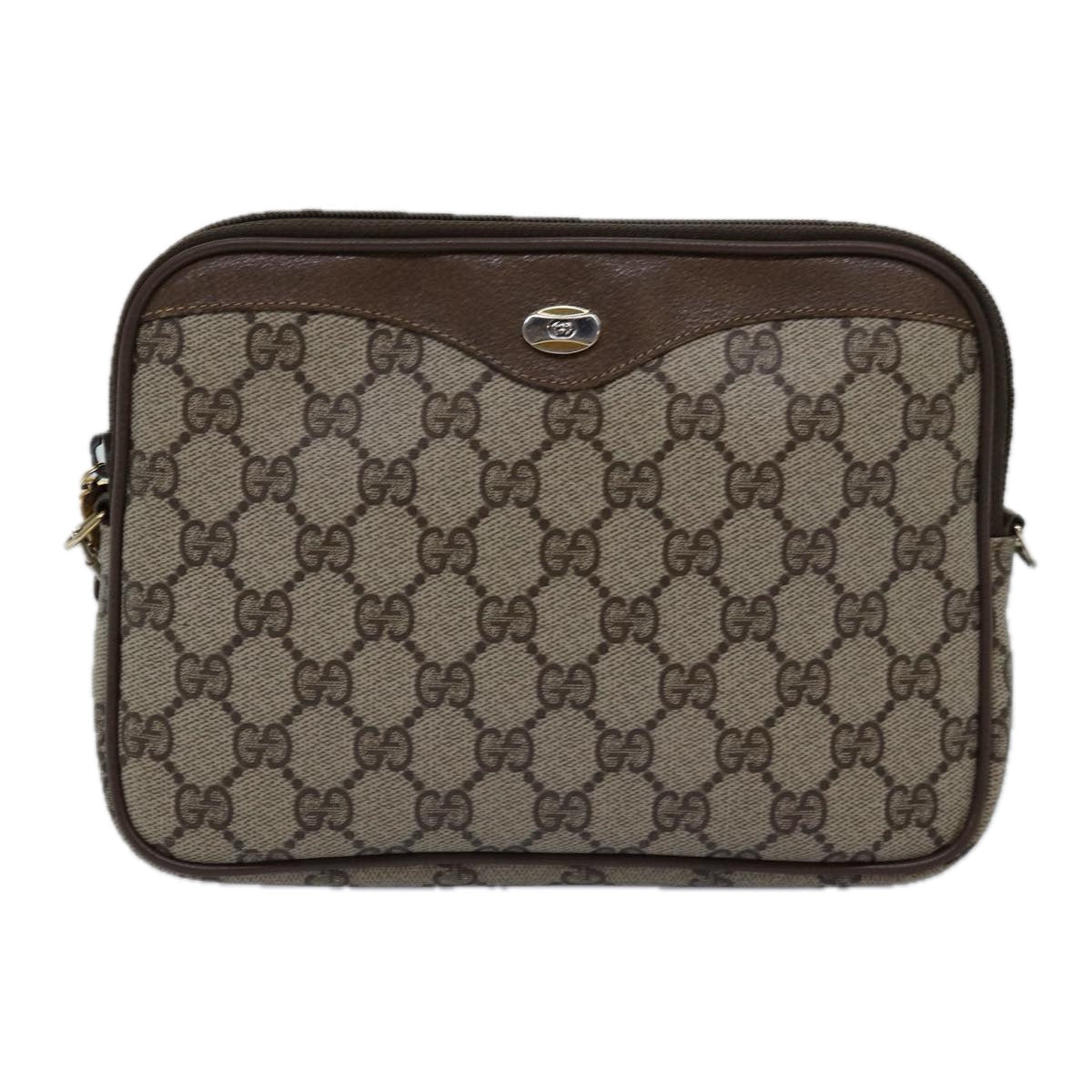 GUCCI GG Supreme Shoulder Bag PVC Beige 97 02 068 ep4507