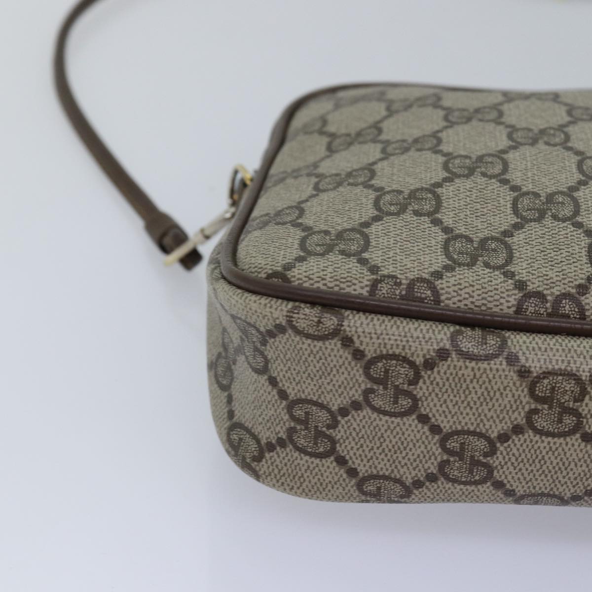 GUCCI GG Supreme Shoulder Bag PVC Beige 97 02 068 ep4507