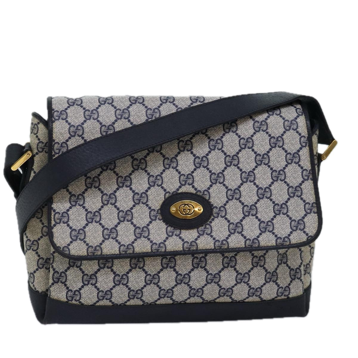 GUCCI GG Supreme Shoulder Bag PVC Navy 001 406 0141 ep4514