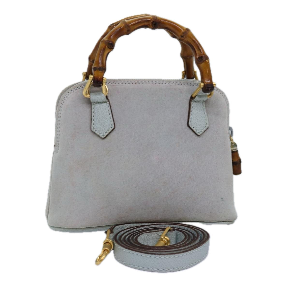 GUCCI Bamboo Hand Bag 2way Gray 007 2865 0231 ep4533