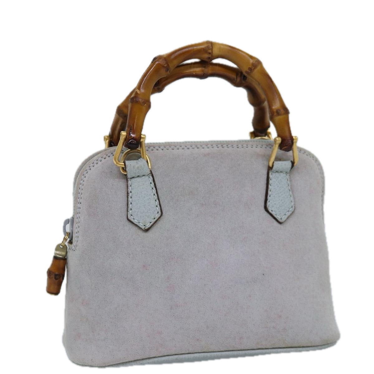 GUCCI Bamboo Hand Bag 2way Gray 007 2865 0231 ep4533