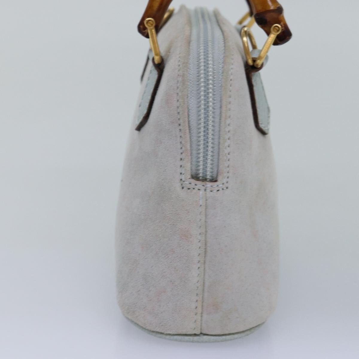 GUCCI Bamboo Hand Bag 2way Gray 007 2865 0231 ep4533