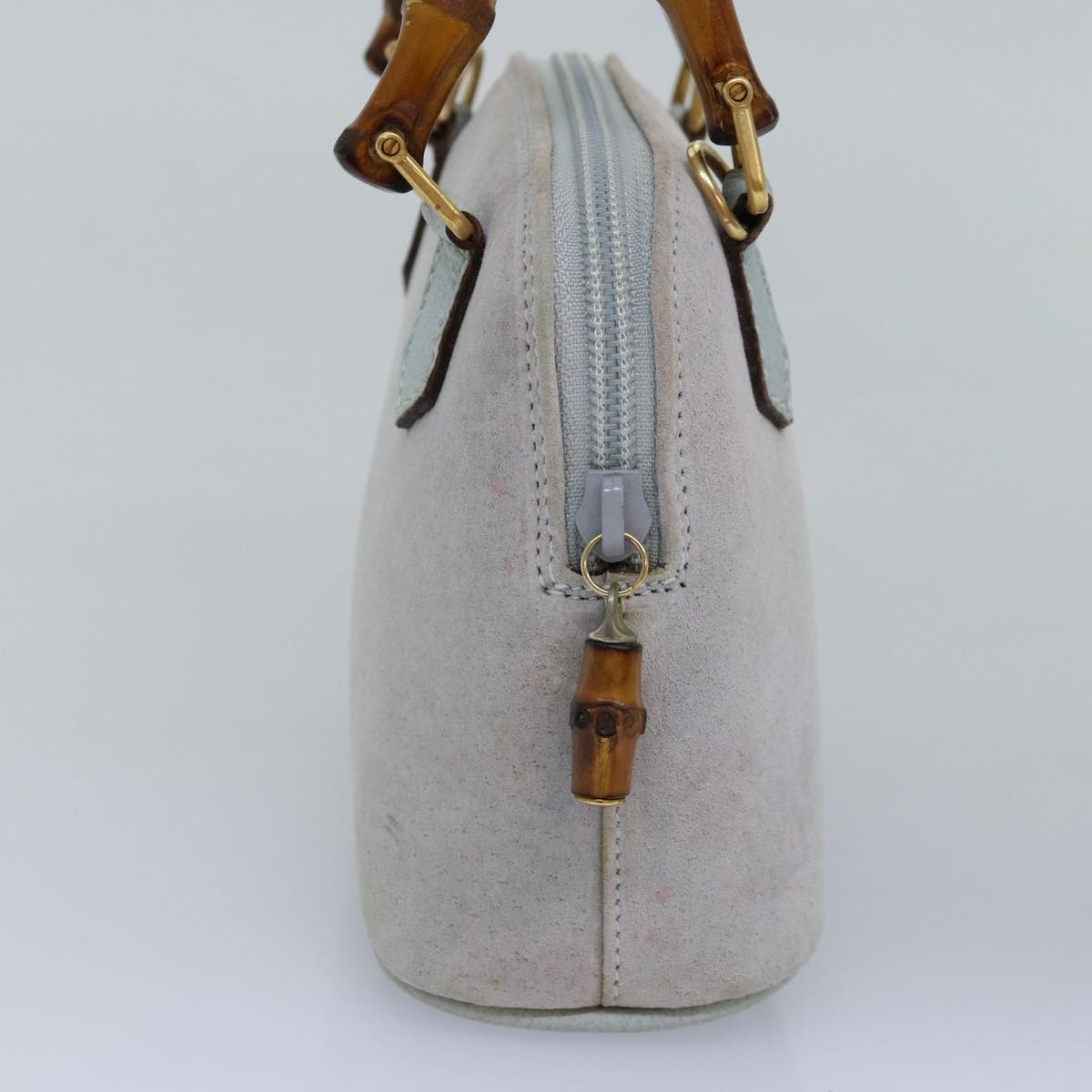 GUCCI Bamboo Hand Bag 2way Gray 007 2865 0231 ep4533