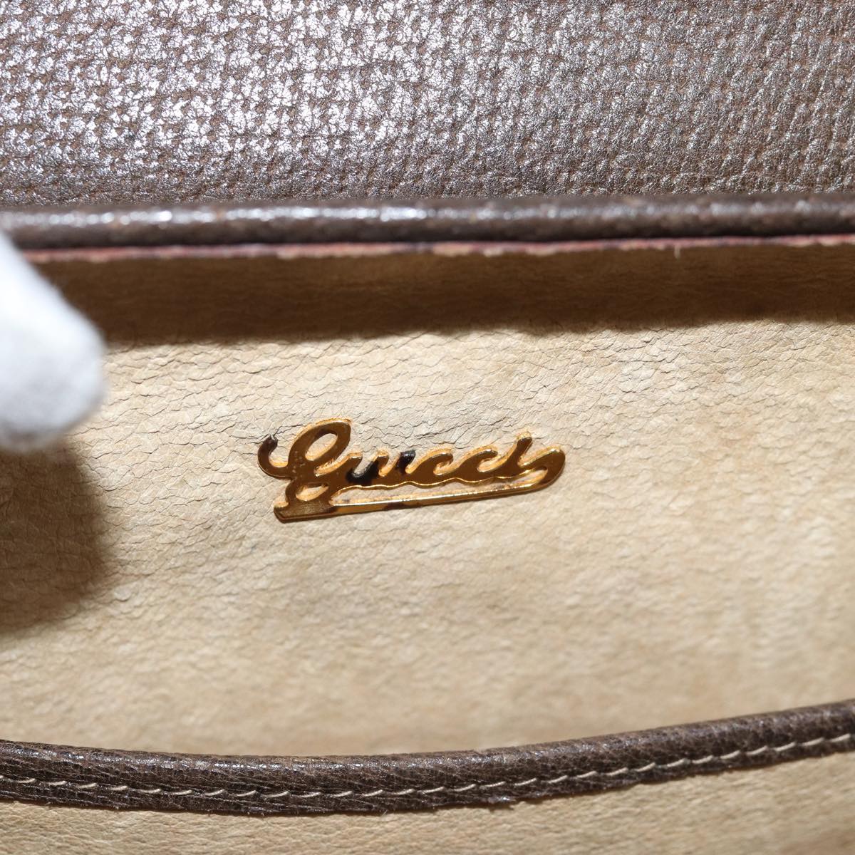GUCCI Shoulder Bag Leather Brown 001 085 3041 ep4537