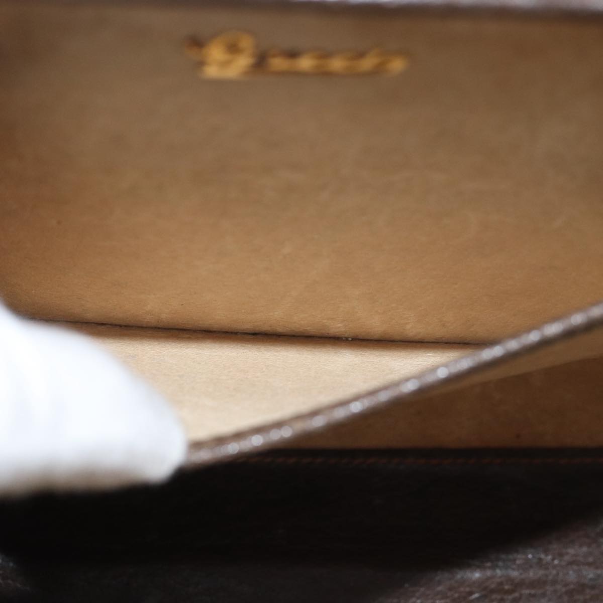 GUCCI Shoulder Bag Leather Brown 001 085 3041 ep4537
