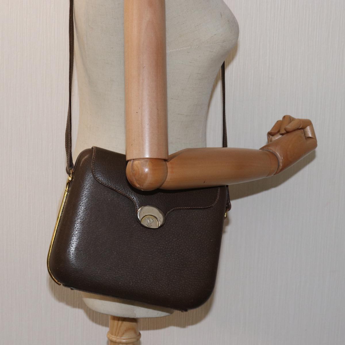 GUCCI Shoulder Bag Leather Brown 001 085 3041 ep4537
