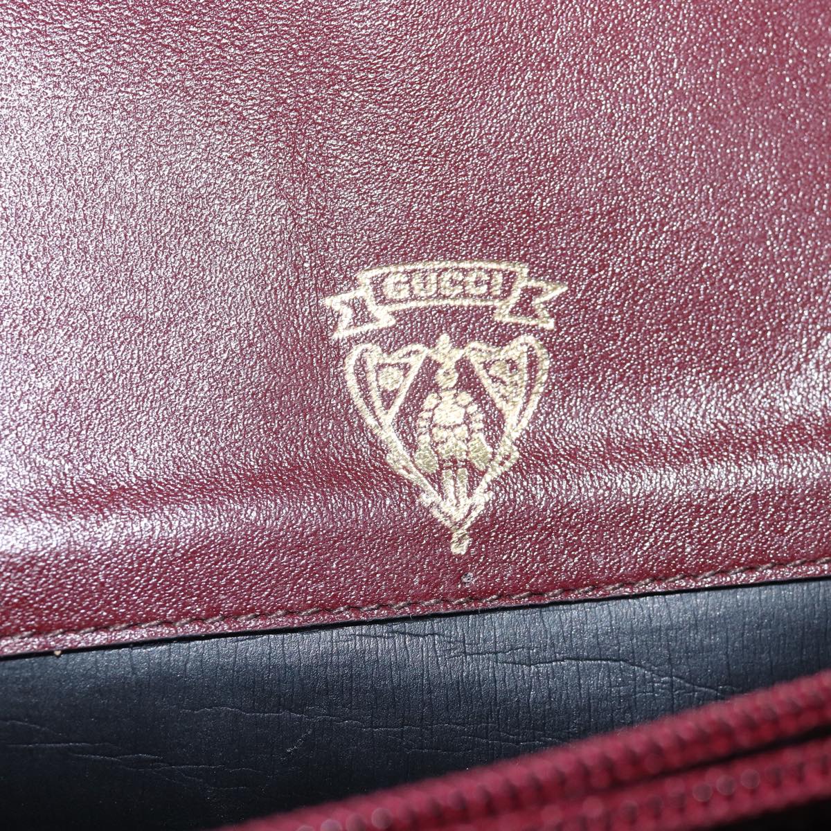 GUCCI Shoulder Bag Leather Bordeaux ep4539