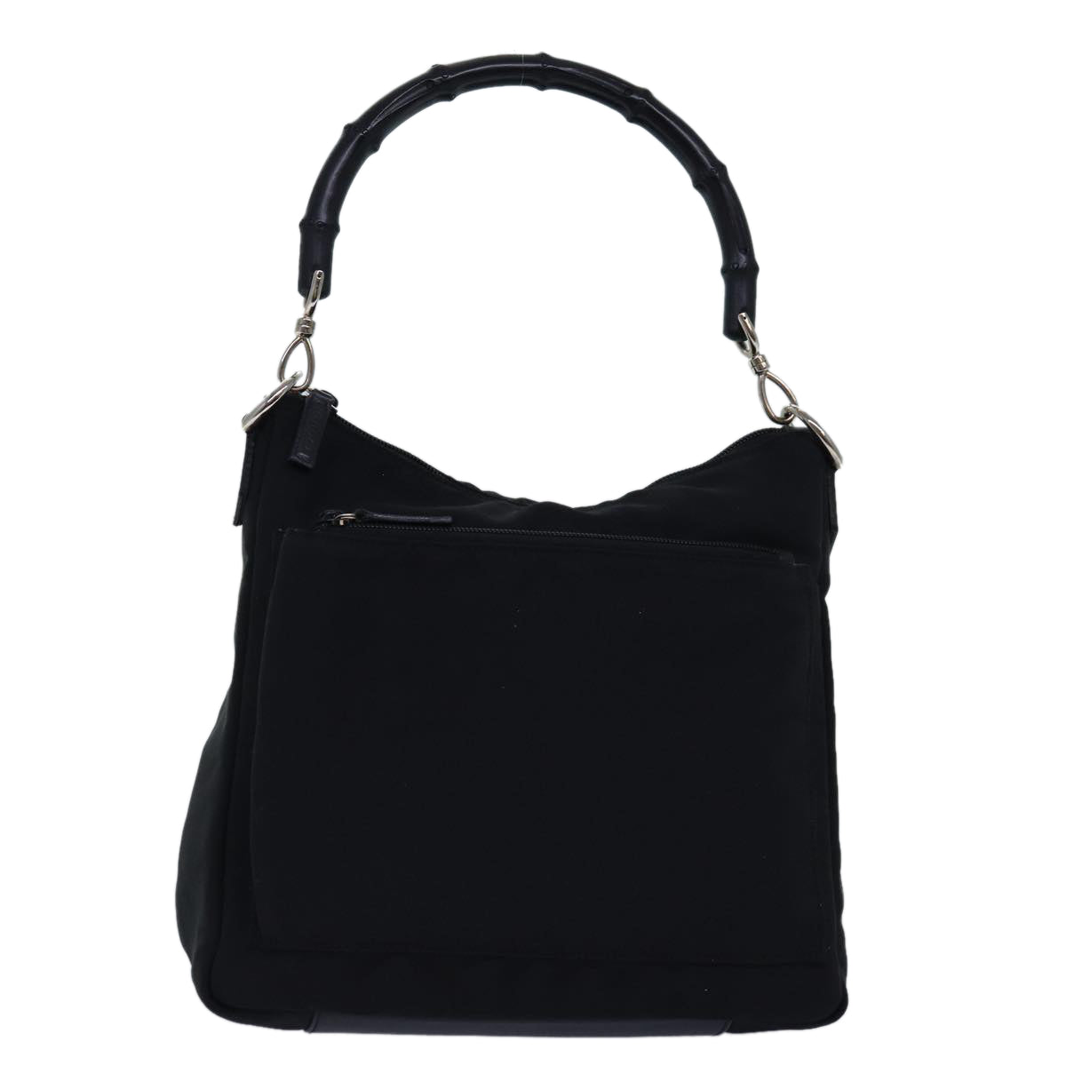 GUCCI Bamboo Shoulder Bag Nylon Black 35692 ep4545