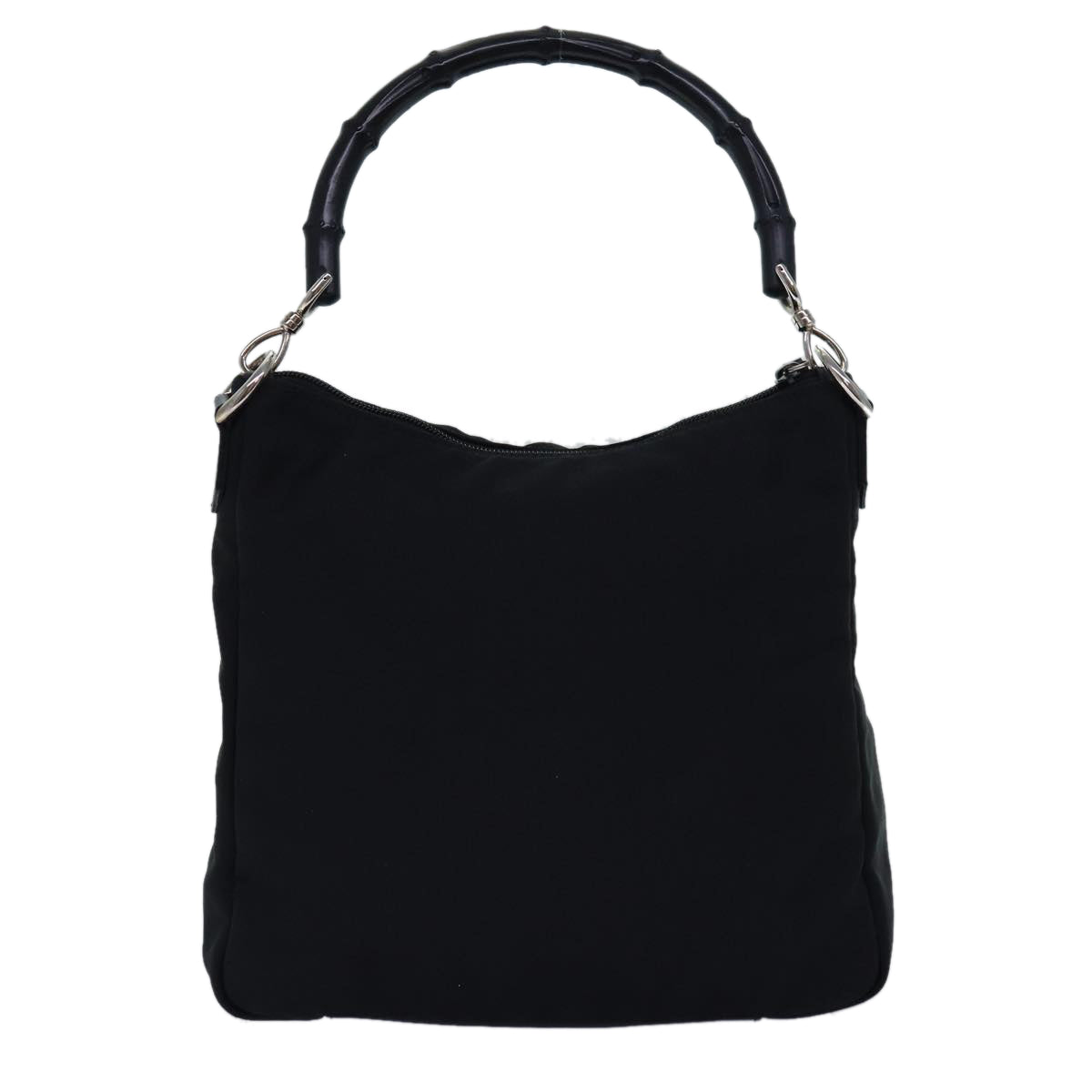 GUCCI Bamboo Shoulder Bag Nylon Black 35692 ep4545