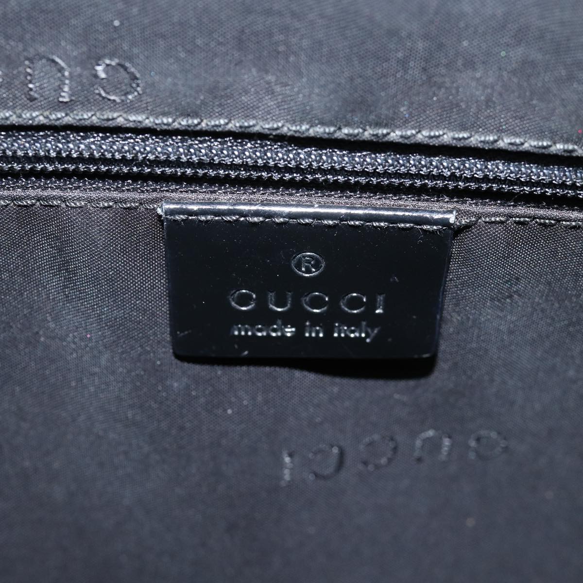 GUCCI Bamboo Hand Bag Nylon 2way Black 000 0828 2058 ep4550