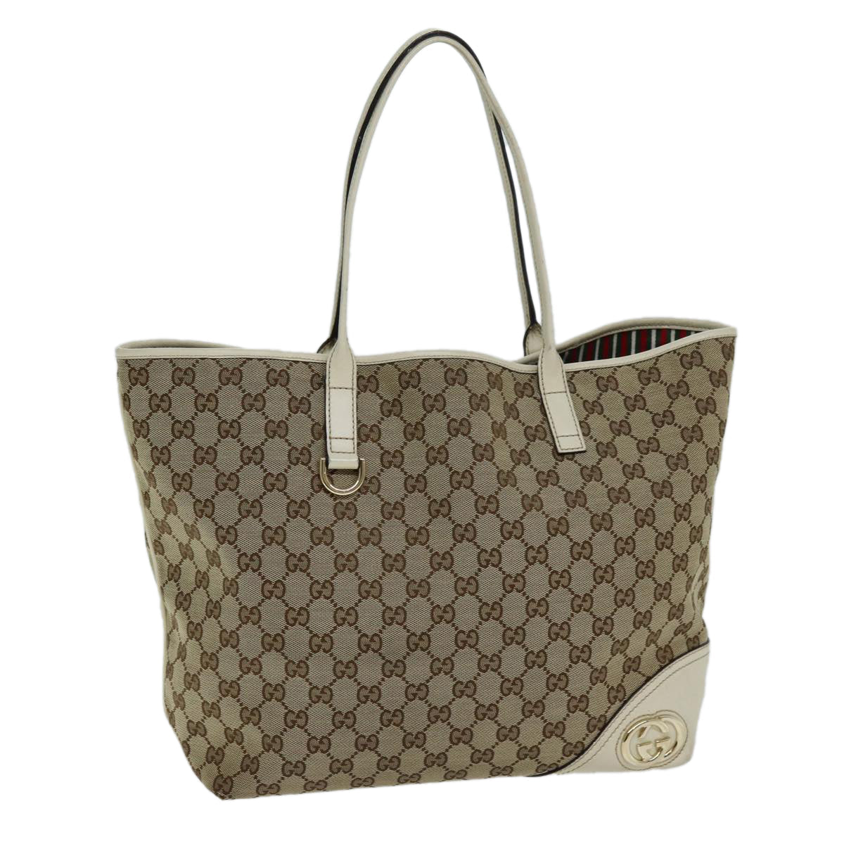 GUCCI GG Canvas Tote Bag Beige 169945 ep4555