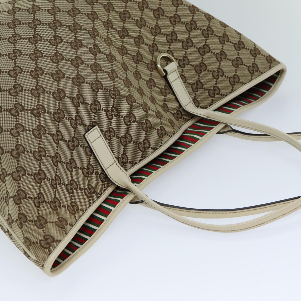 GUCCI GG Canvas Tote Bag Beige 169945 ep4555