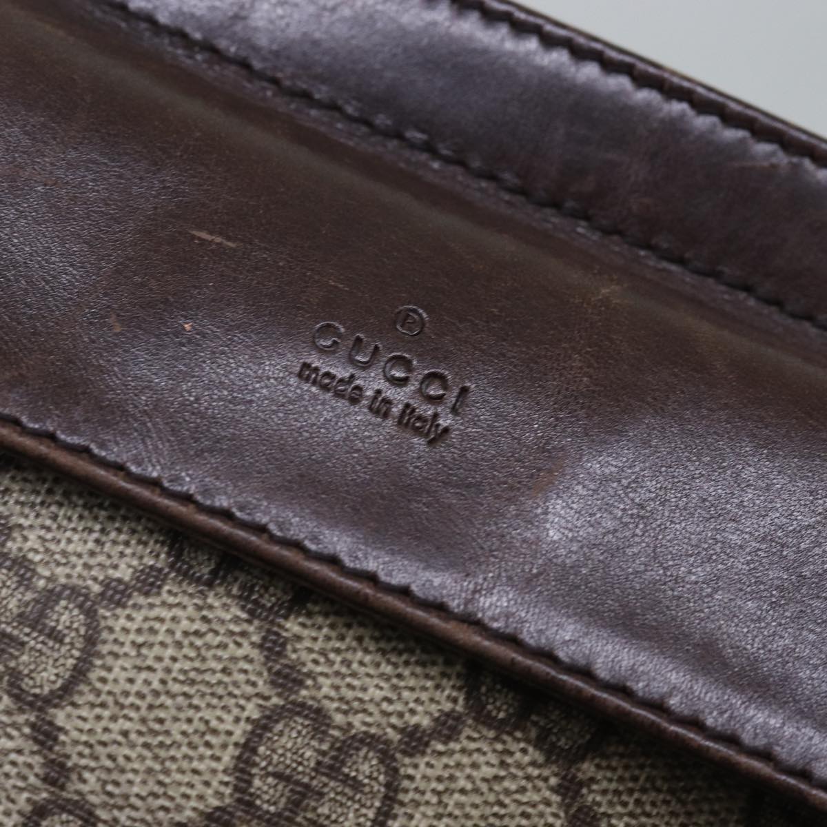 GUCCI GG Supreme Waist bag PVC Beige 28566 ep4576