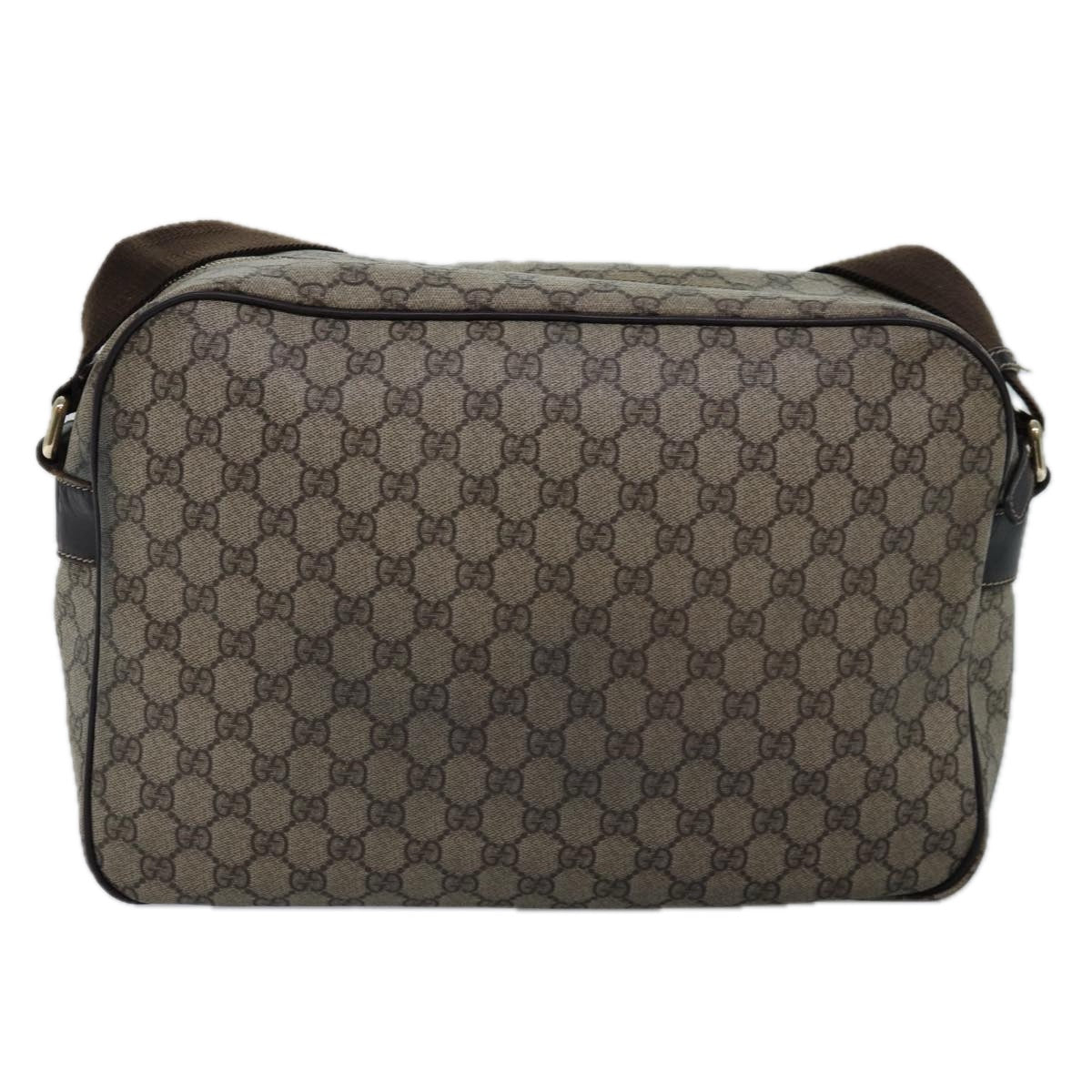 GUCCI GG Supreme Shoulder Bag PVC Beige 211107 ep4581