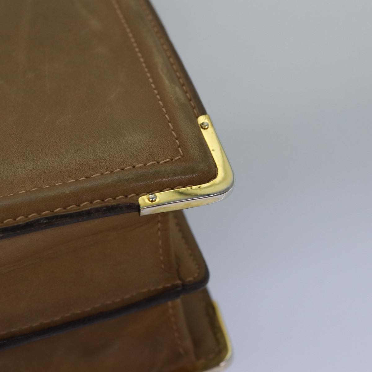 GUCCI Web Sherry Line Shoulder Bag Leather Beige ep4582
