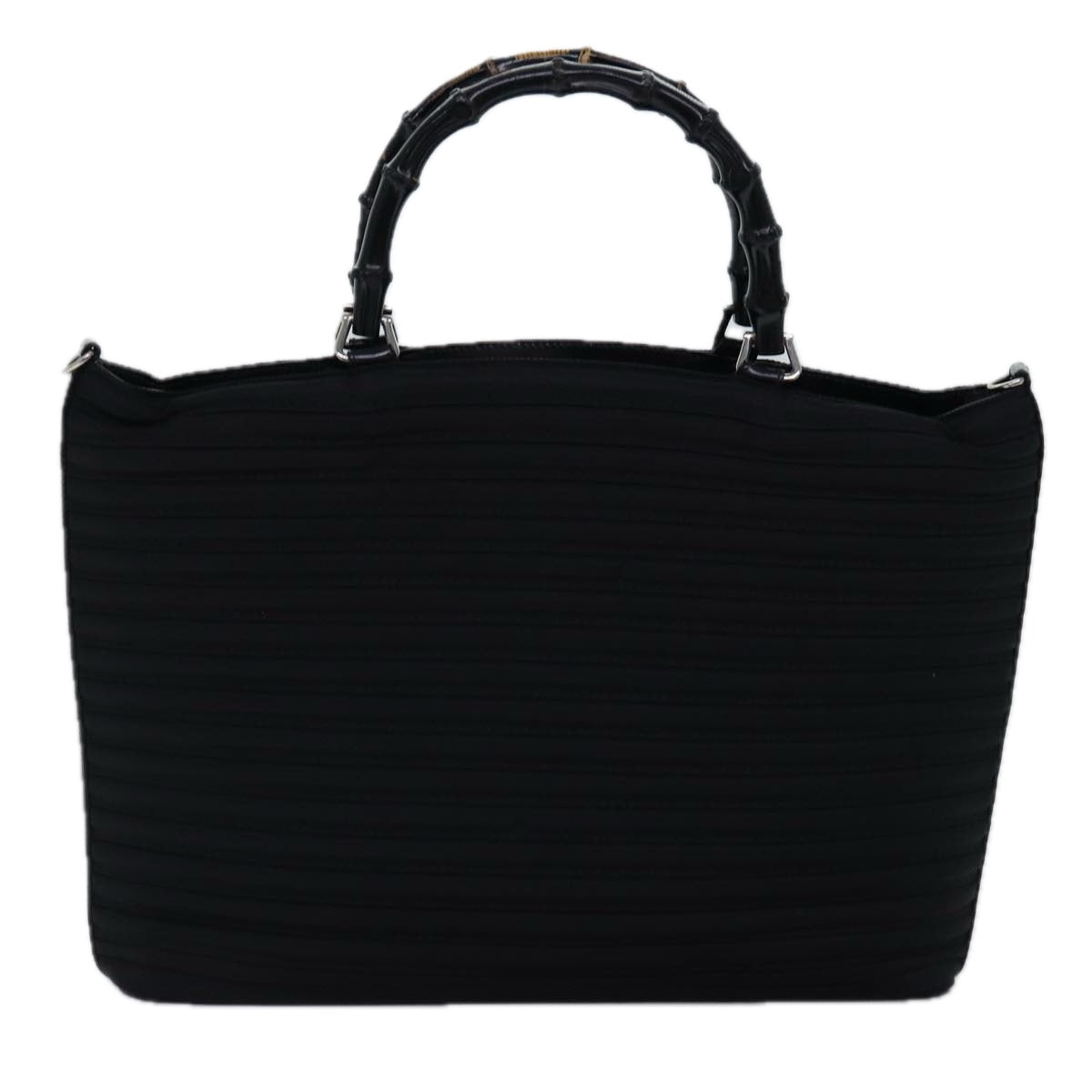 GUCCI Bamboo Hand Bag Nylon Black 002 1998 0352 ep4587