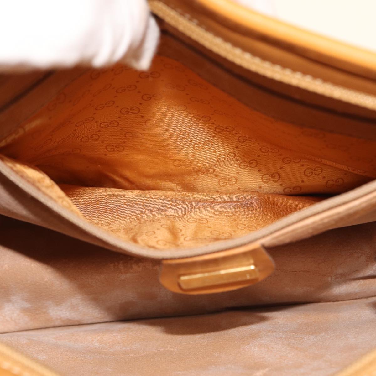 GUCCI GG Supreme Shoulder Bag Canvas Beige ep4601