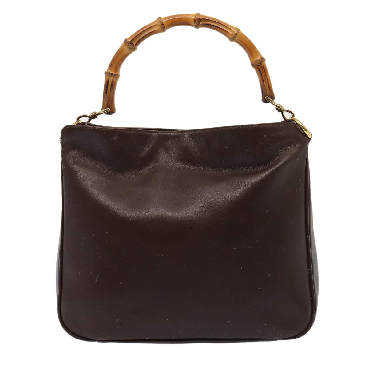 GUCCI Bamboo Shoulder Bag Leather 2way Brown 001 3444 1638 ep4603