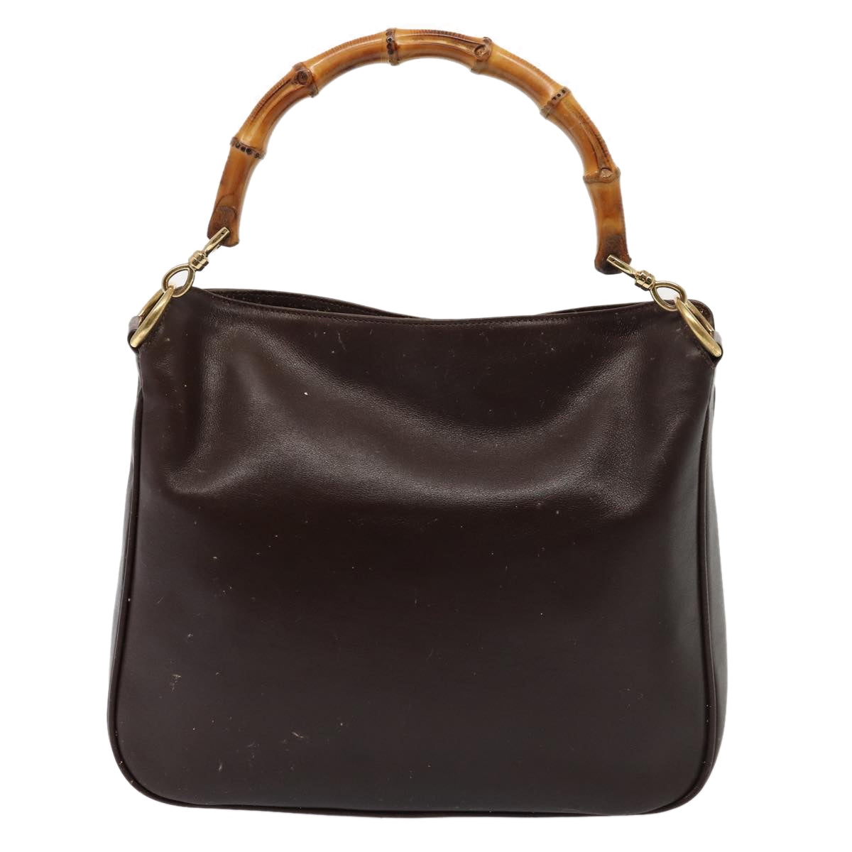 GUCCI Bamboo Shoulder Bag Leather 2way Brown 001 3444 1638 ep4603