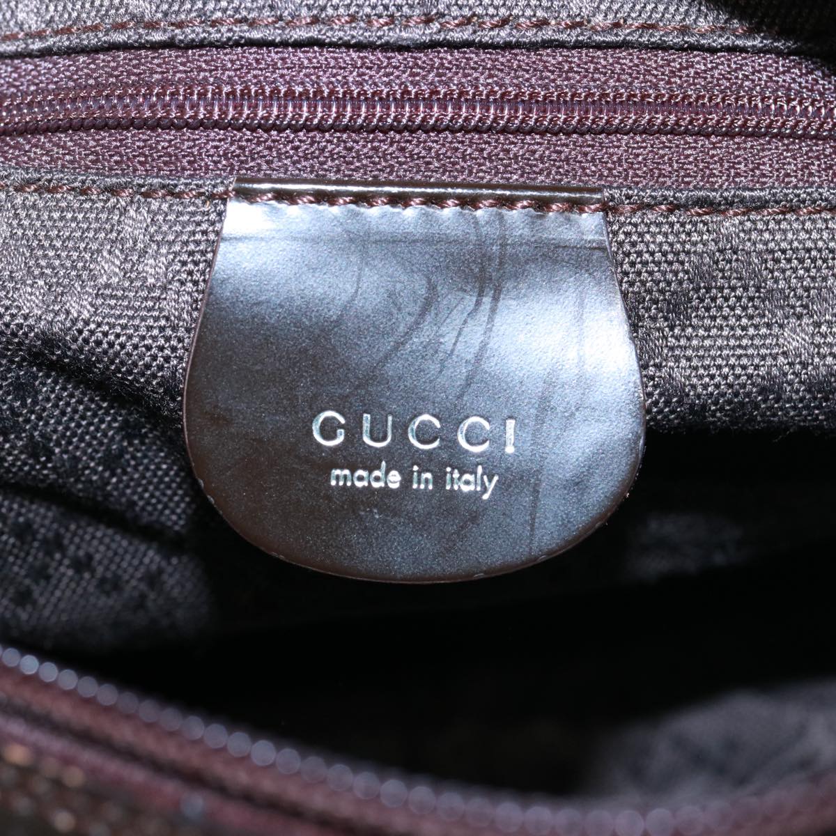 GUCCI Bamboo Shoulder Bag Nylon Brown 000 1956 0531 ep4606