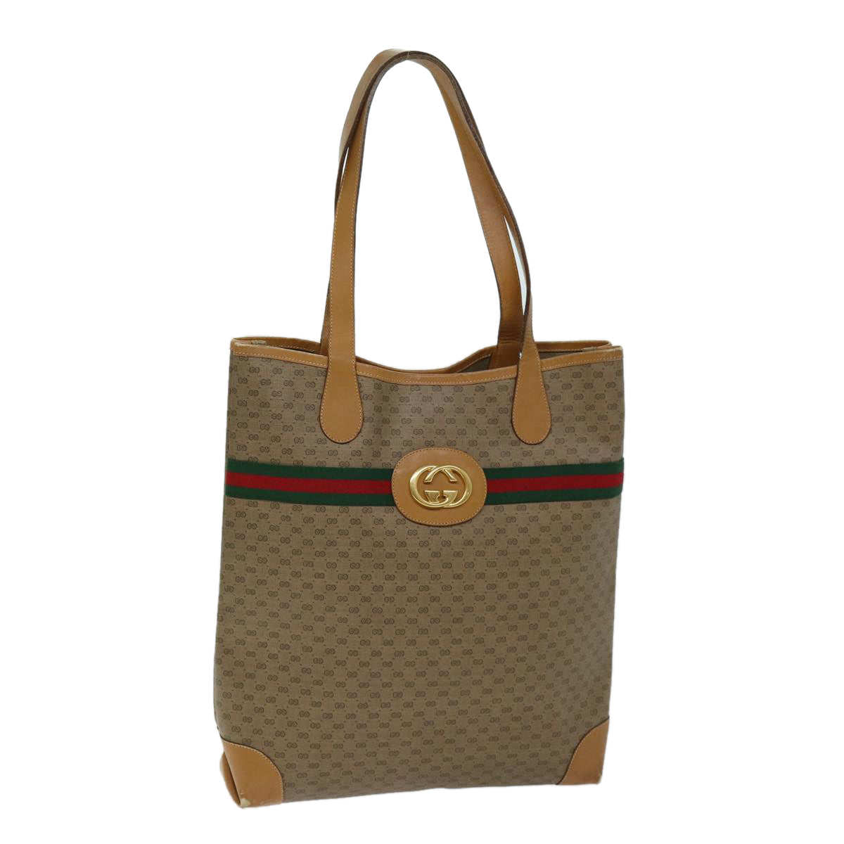 GUCCI Micro GG Supreme Web Sherry Line Tote Bag Beige 002 904 0131 ep4613