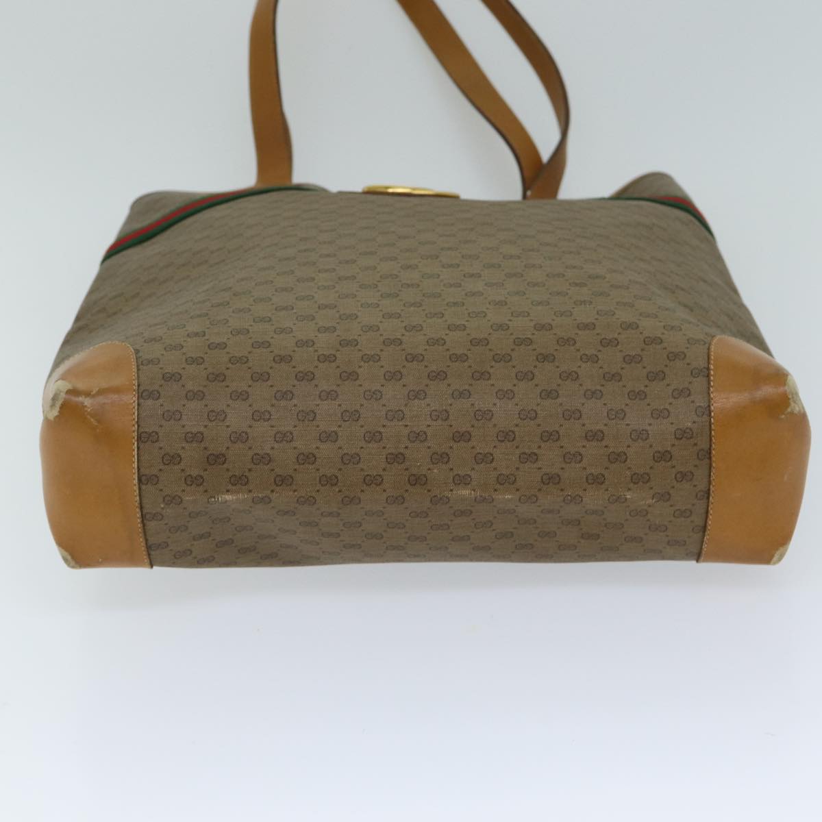 GUCCI Micro GG Supreme Web Sherry Line Tote Bag Beige 002 904 0131 ep4613