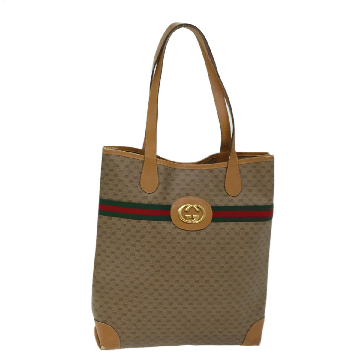 GUCCI Micro GG Supreme Web Sherry Line Tote Bag Beige 002 904 0131 ep4613