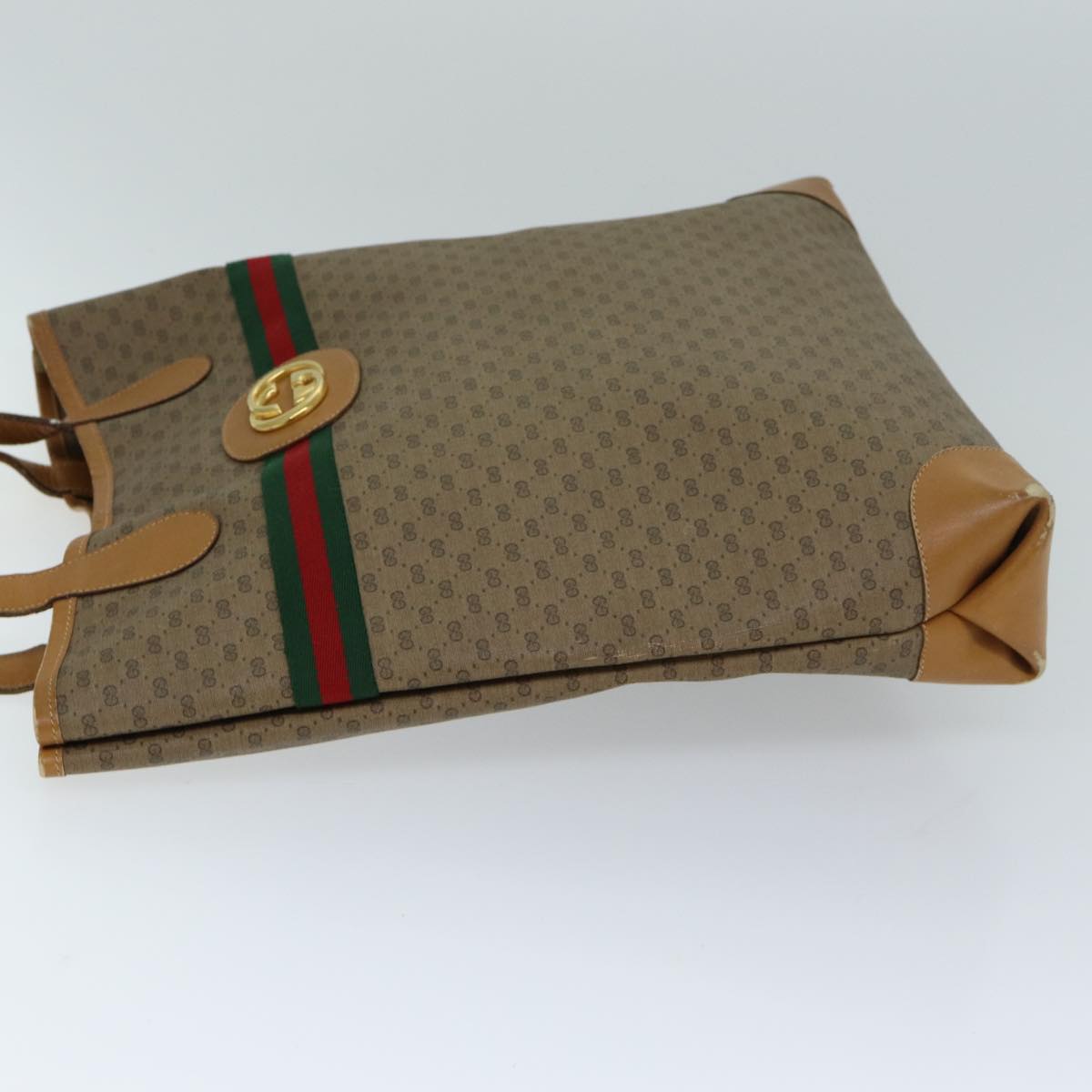 GUCCI Micro GG Supreme Web Sherry Line Tote Bag Beige 002 904 0131 ep4613
