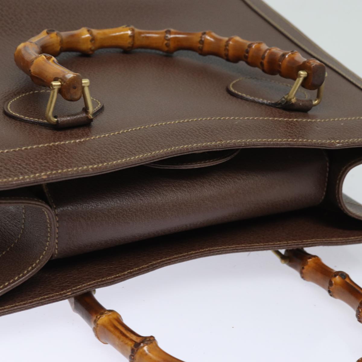 GUCCI Bamboo Hand Bag Leather Brown 002 2853 0260 0 ep4626