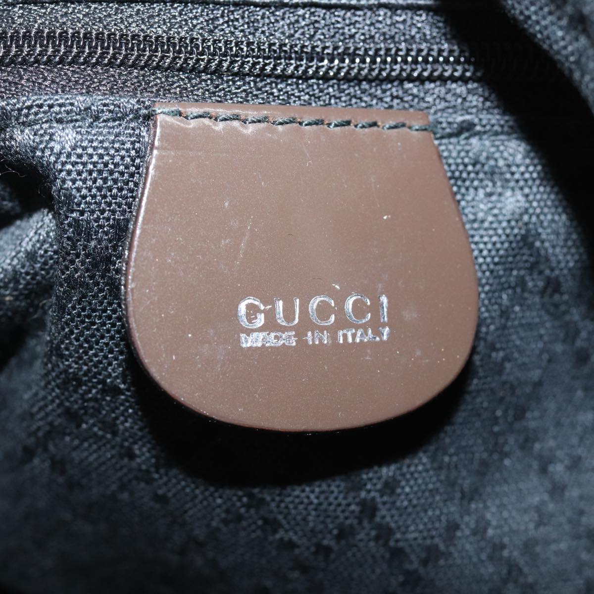 GUCCI Bamboo Hand Bag Nylon Khaki 001 123 1577 ep4636
