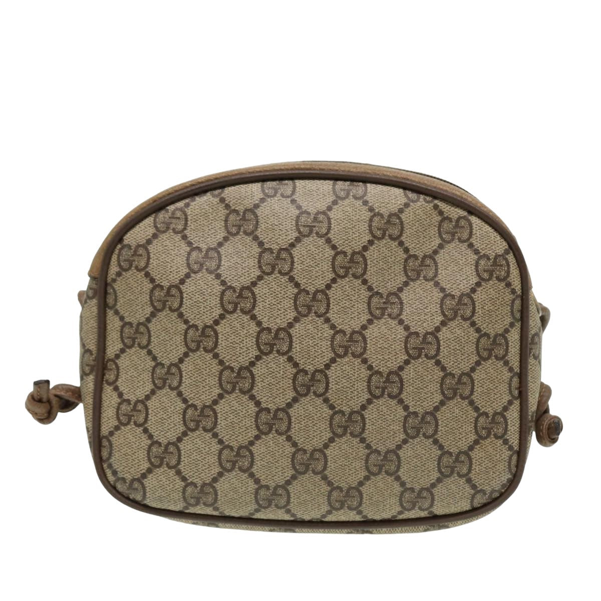 GUCCI GG Supreme Shoulder Bag PVC Leather Beige 116 02 606 ep4637