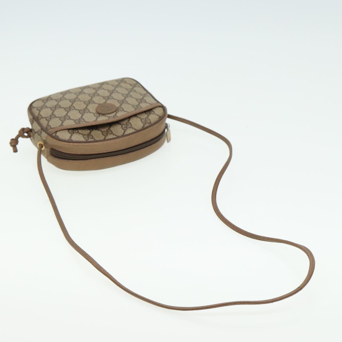 GUCCI GG Supreme Shoulder Bag PVC Leather Beige 116 02 606 ep4637