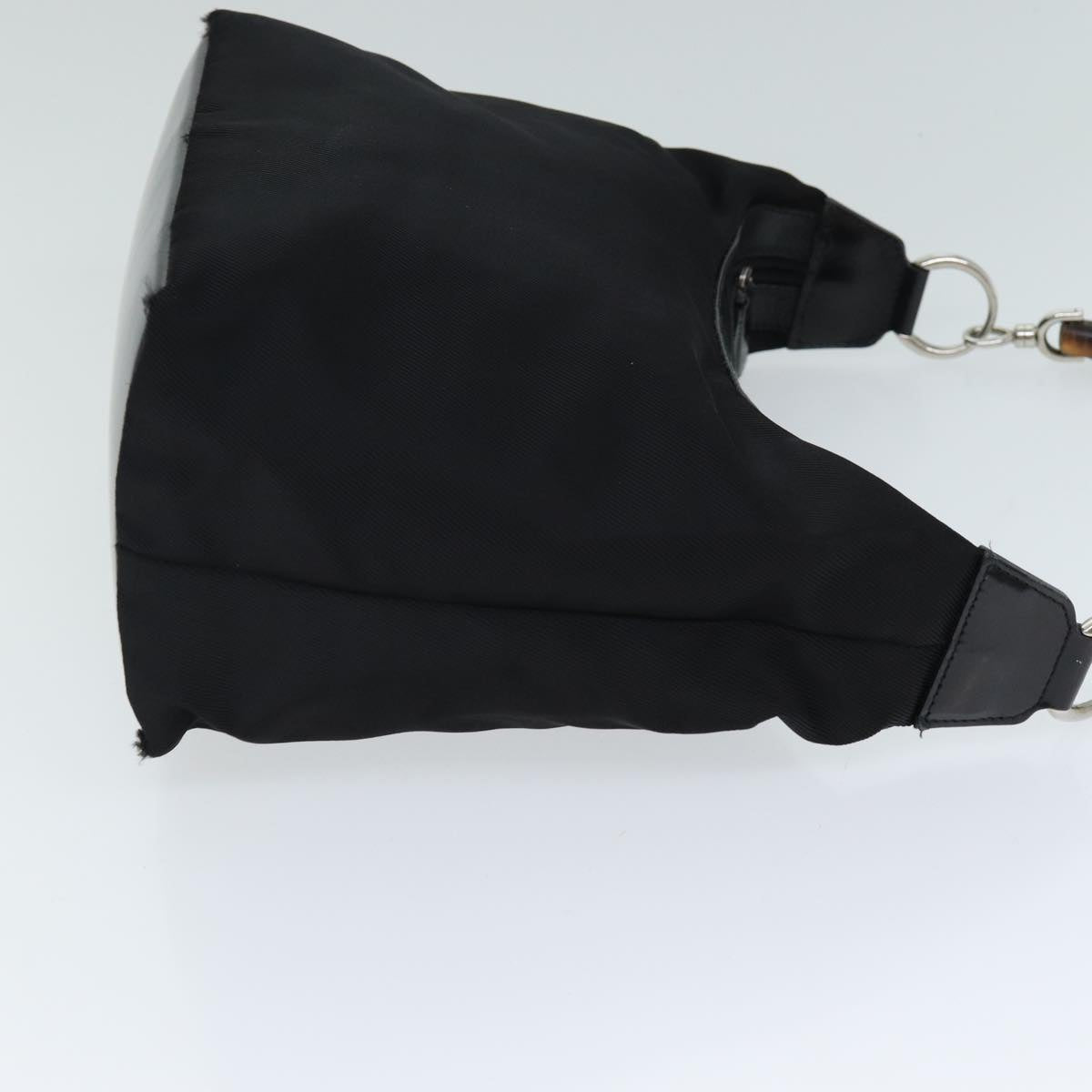 GUCCI Bamboo Shoulder Bag Nylon Black 000 1956 0531 ep4641