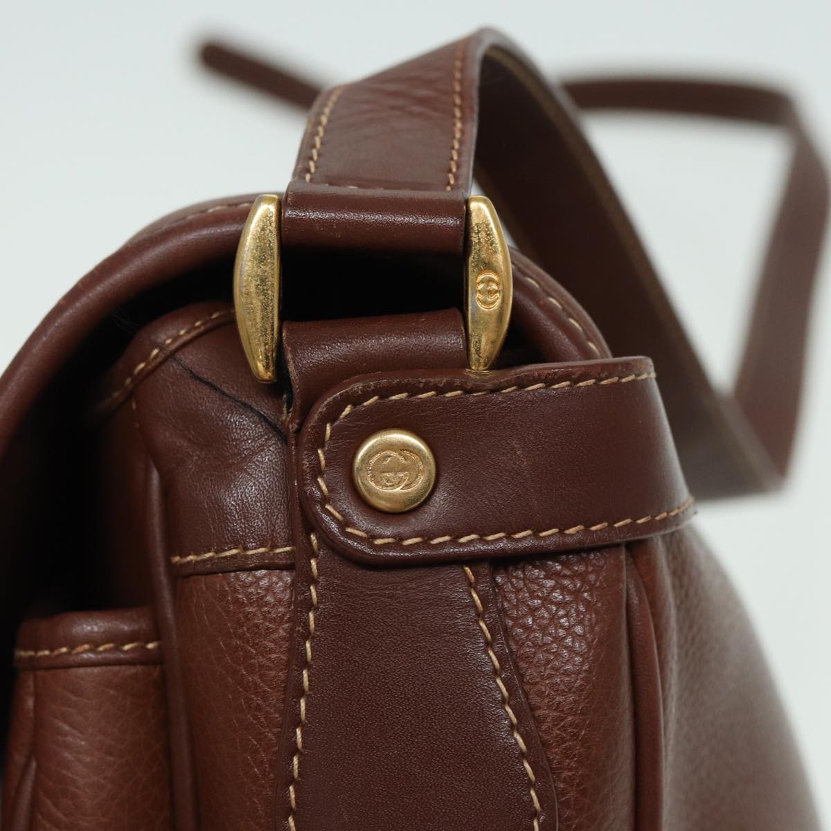 GUCCI Shoulder Bag Leather Brown 001 14 0925 ep4642