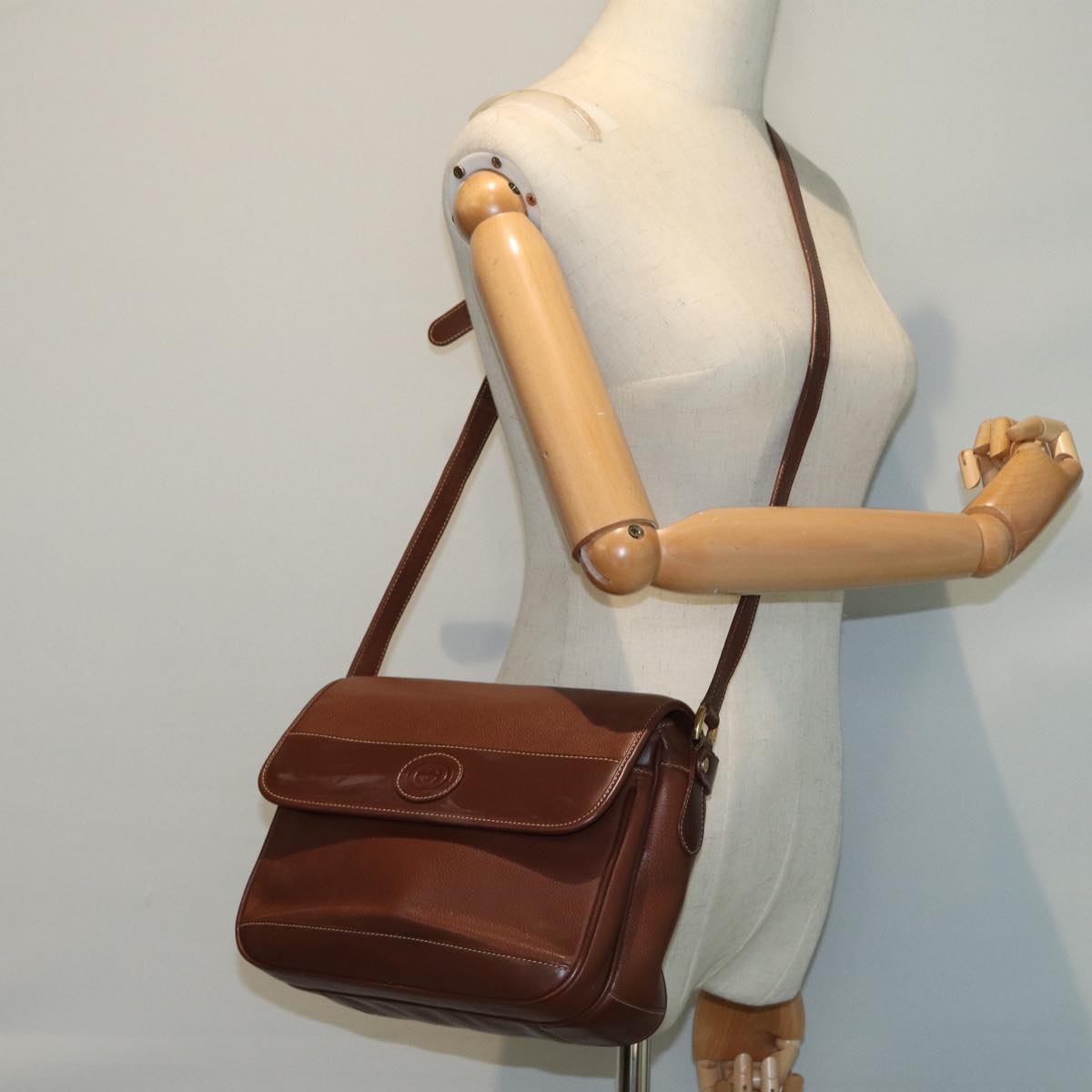 GUCCI Shoulder Bag Leather Brown 001 14 0925 ep4642