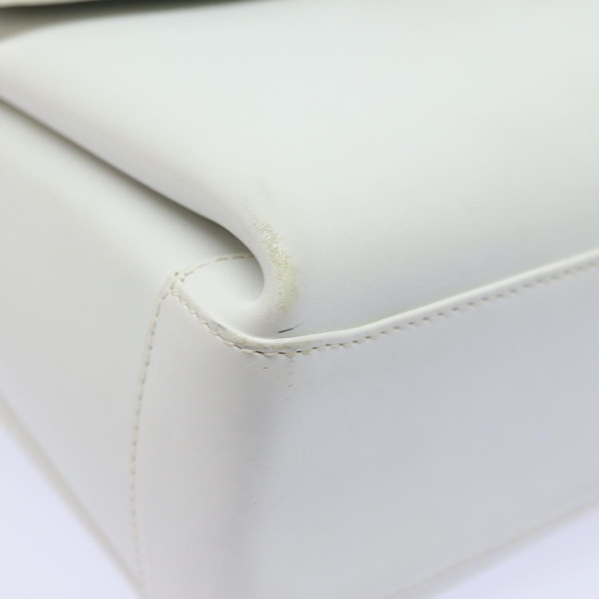 GUCCI Bamboo Hand Bag Leather White 000 23 0116 ep4660