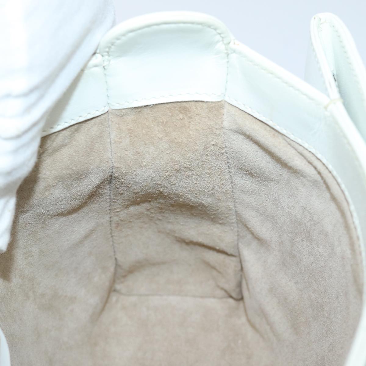 GUCCI Bamboo Hand Bag Leather White 000 23 0116 ep4660