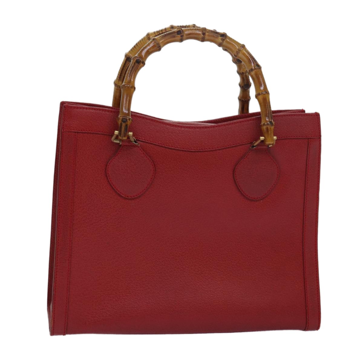 GUCCI Bamboo Hand Bag Leather Red 002 1186 0260 ep4665