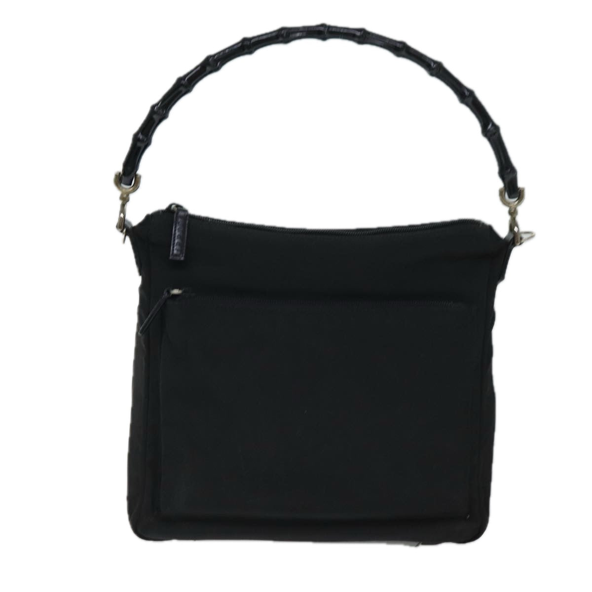 GUCCI Bamboo Hand Bag Nylon Black 000 0509 ep4666