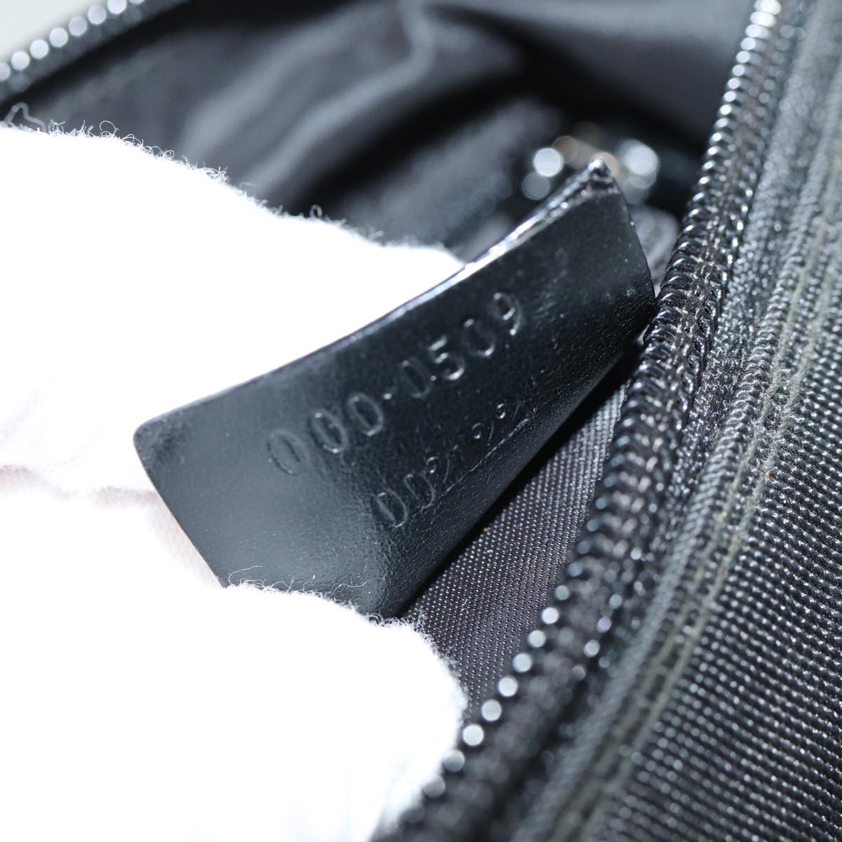 GUCCI Bamboo Hand Bag Nylon Black 000 0509 ep4666