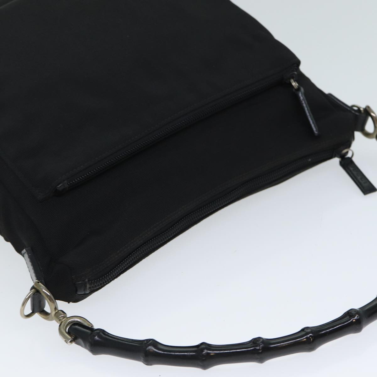 GUCCI Bamboo Hand Bag Nylon Black 000 0509 ep4666