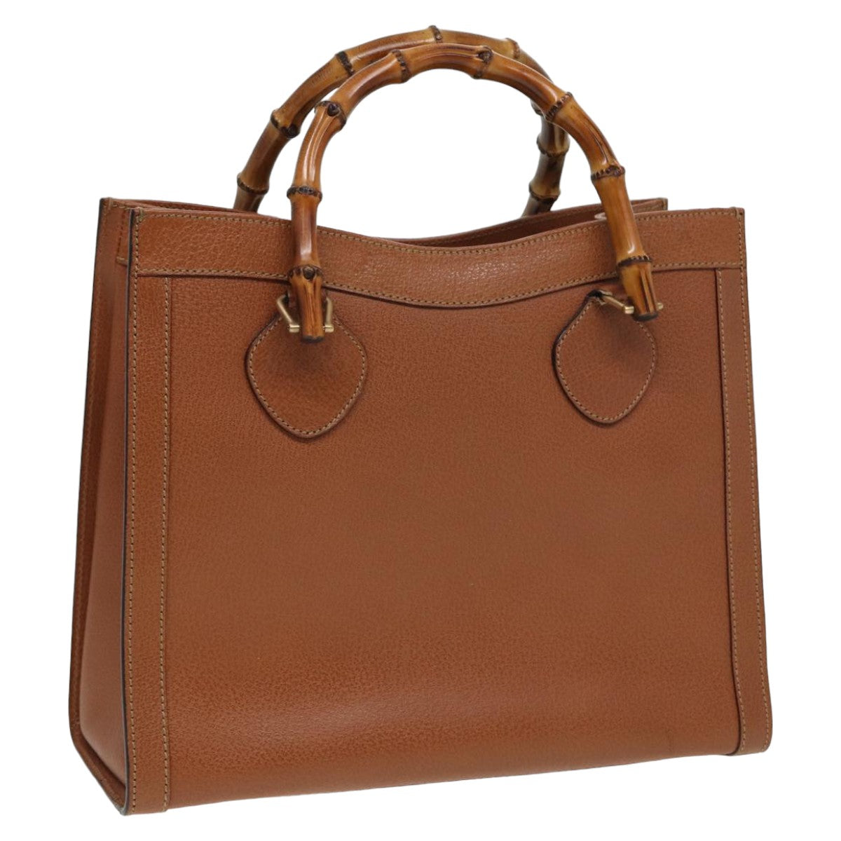 GUCCI Bamboo Hand Bag Leather Brown 002 1186 0260 ep4671