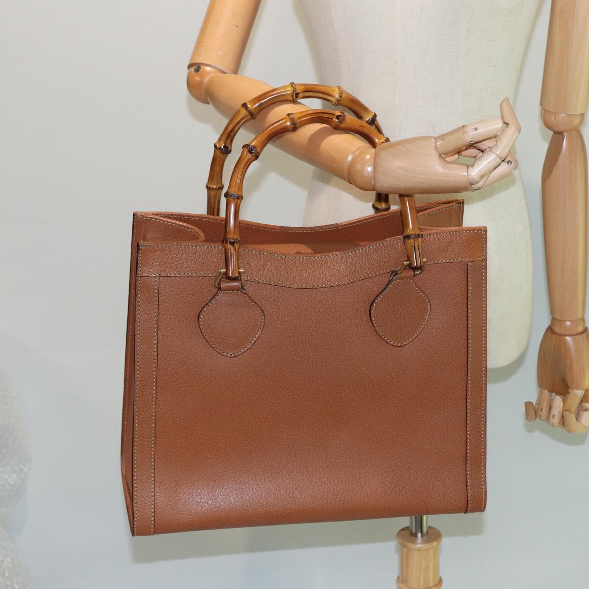 GUCCI Bamboo Hand Bag Leather Brown 002 1186 0260 ep4671
