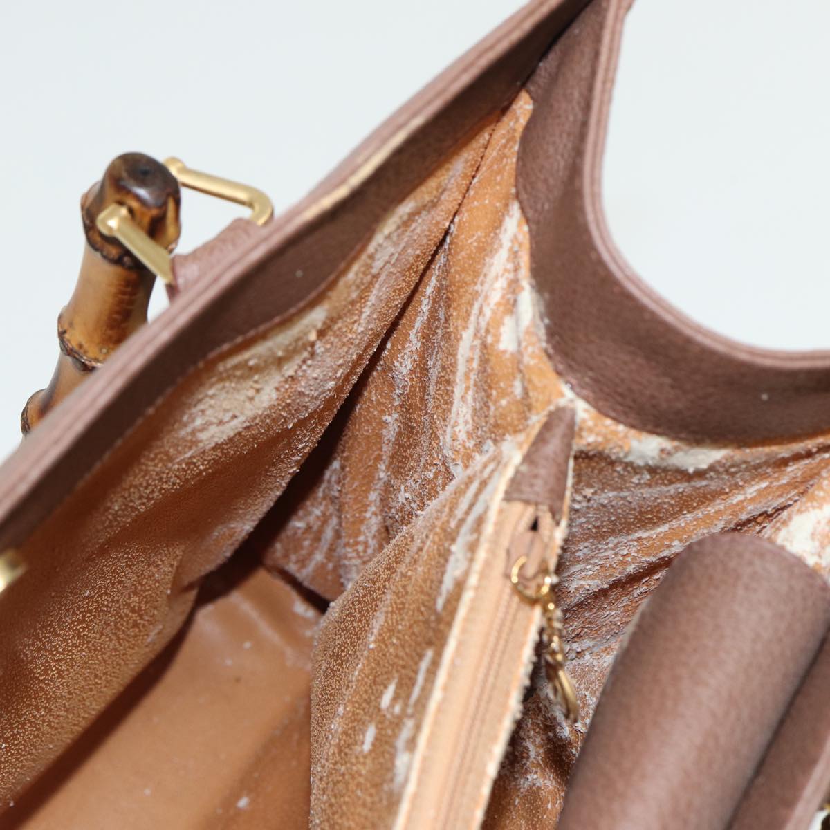 GUCCI Bamboo Hand Bag Leather Brown 002 1095 0260 ep4672