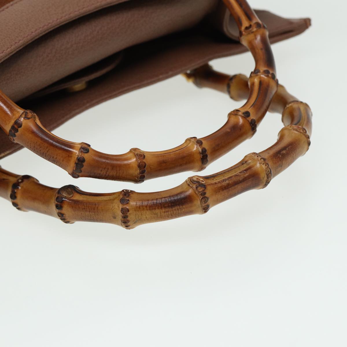 GUCCI Bamboo Hand Bag Leather Brown 002 1095 0260 ep4672