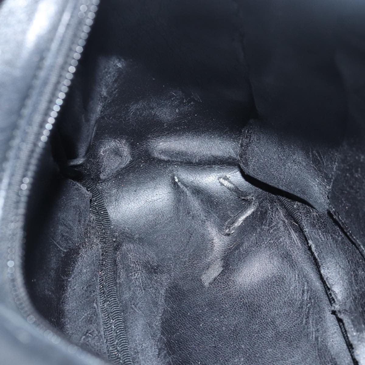 GUCCI Bamboo Hand Bag Leather Black 000 3444 0580 ep4677