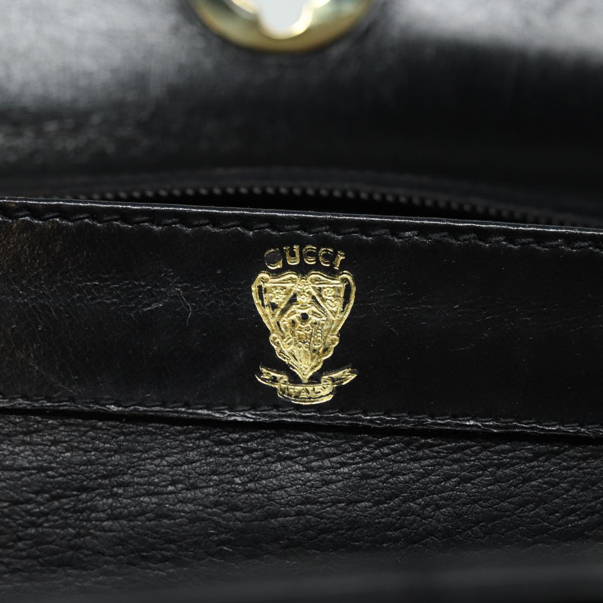 GUCCI Hand Bag Leather Black ep4686