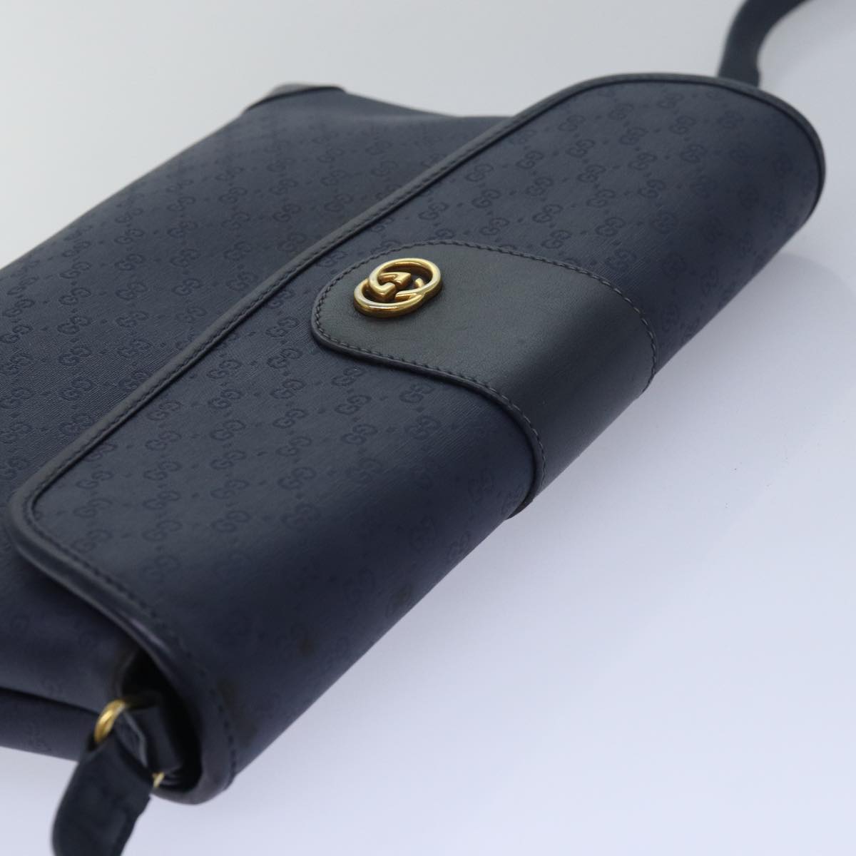 GUCCI Micro GG Supreme Shoulder Bag Navy 001 14 5364 ep4687