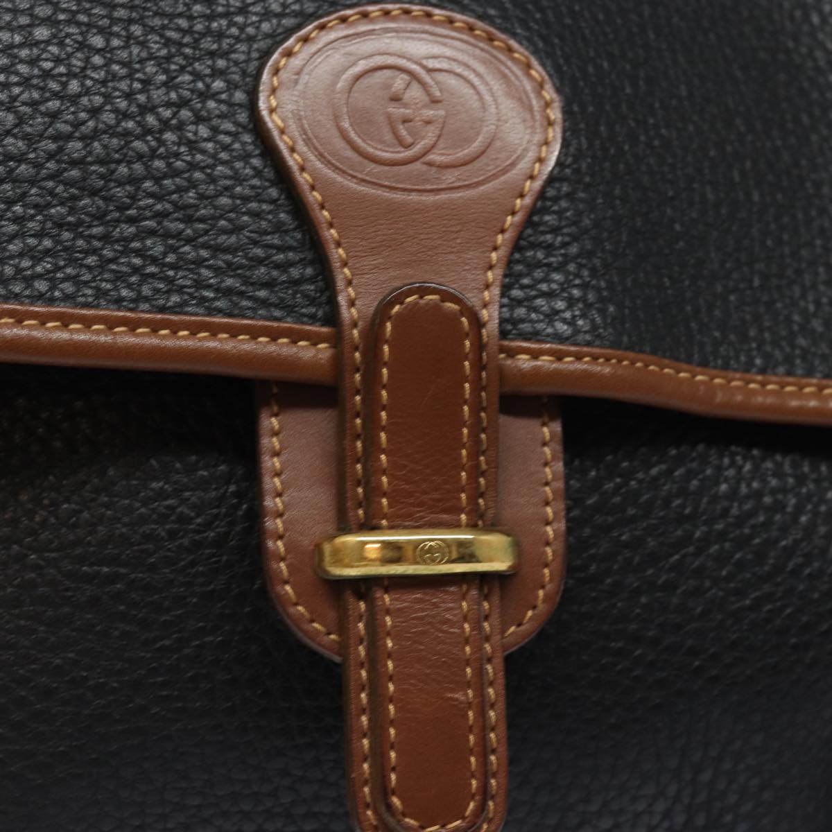 GUCCI Shoulder Bag Leather Black ep4707