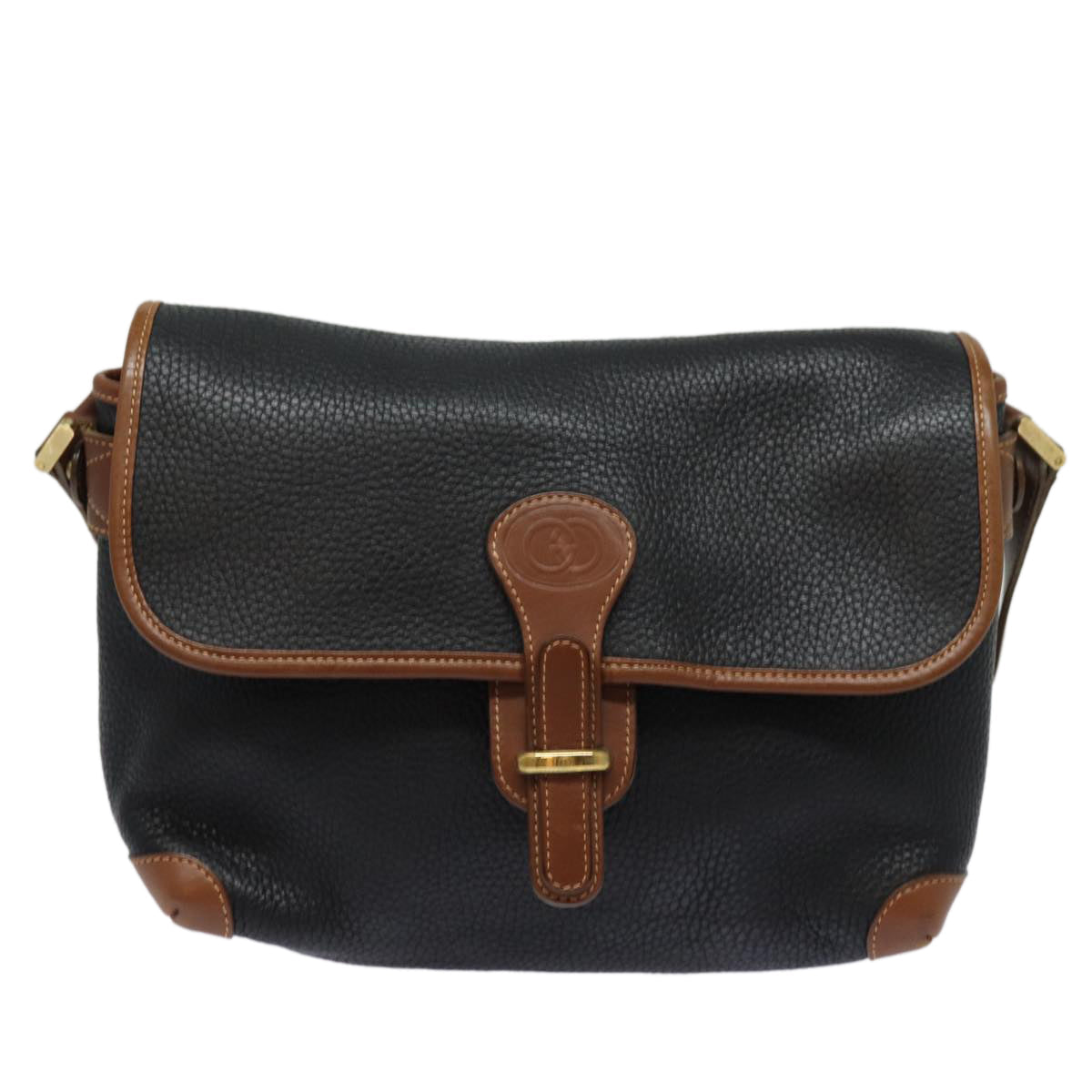 GUCCI Shoulder Bag Leather Black ep4707
